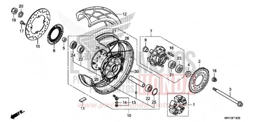 REAR WHEEL ADV750H de 2017